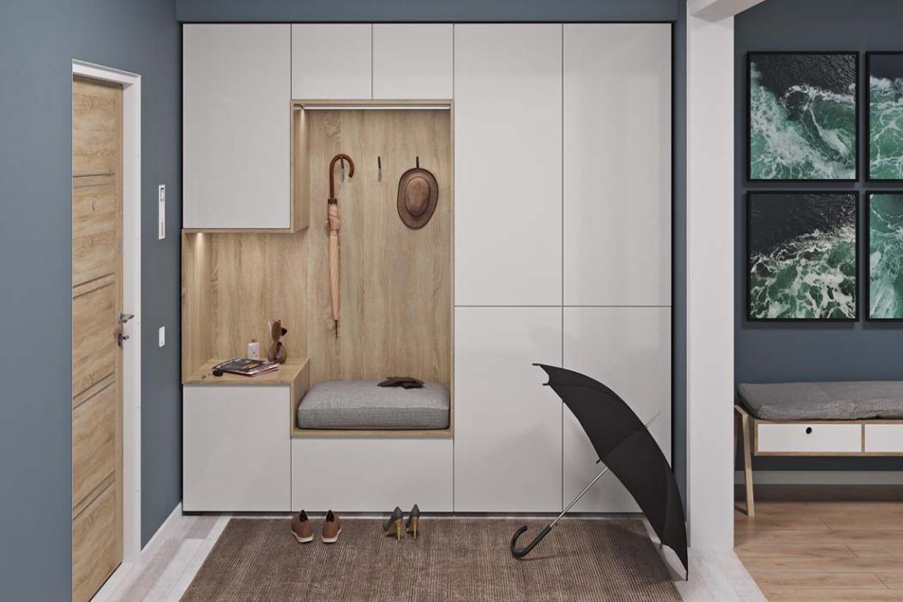 Встроенный шкаф в прихожую из ЛДСП Egger, VS-008