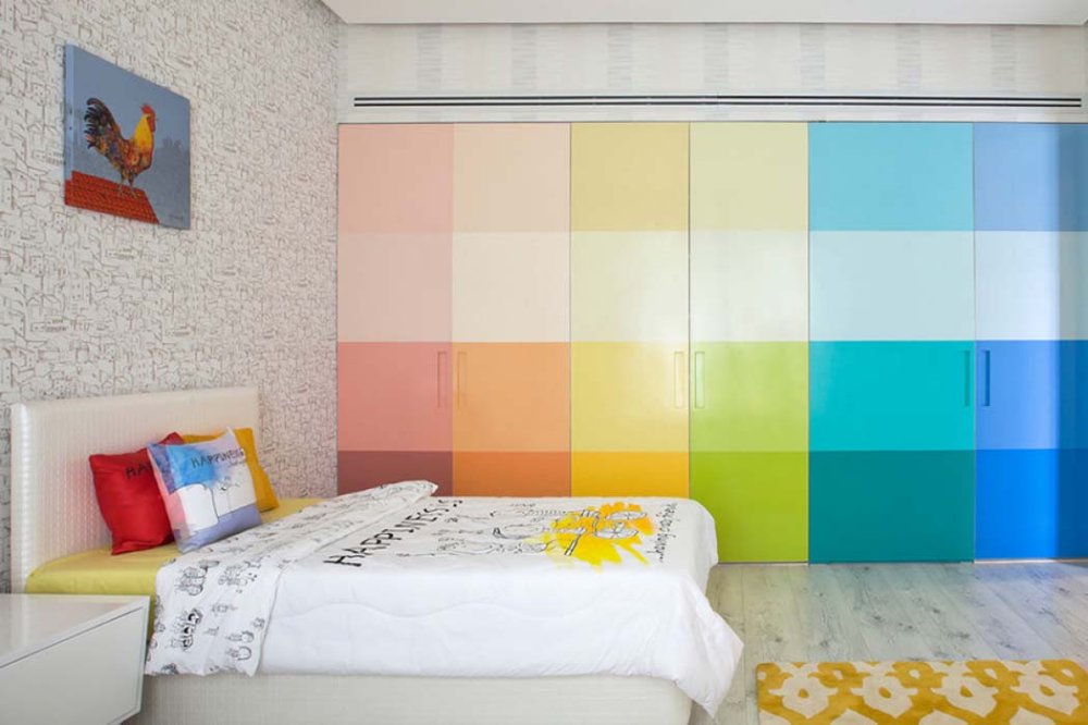 Шкаф в детскую комнату из крашенного МДФ, SD-003