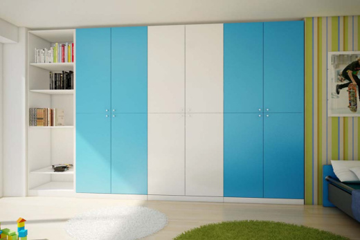 Большой шкаф в детскую с открытыми полками, SD-007