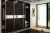 Встроенный шкаф-купе с дверями из ЛДСП и зеркальными вставками, VSK-007