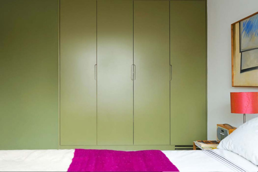 Встроенный шкаф с фасадами из крашенного МДФ, VS-001